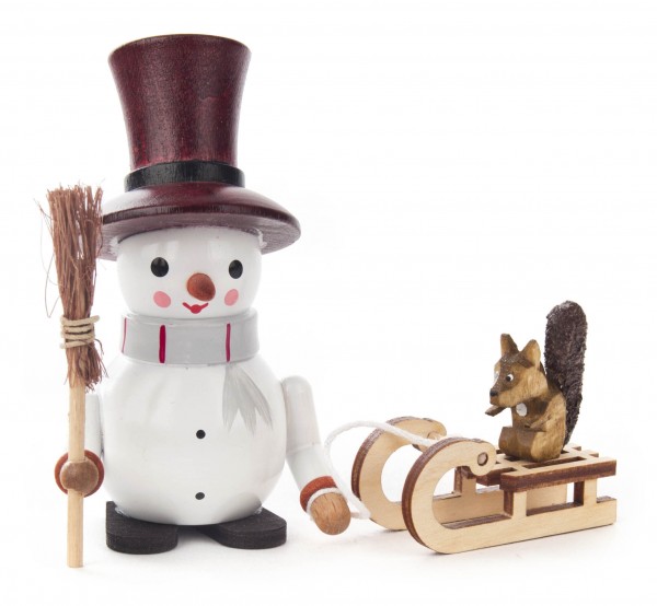 Dregeno Erzgebirge - Schneemann „Freddy“ mit Schlitten