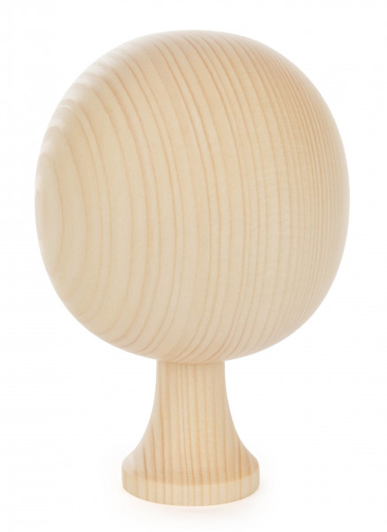 Dregeno Erzgebirge - Massivholzbaum mit Stamm natur, runde Form, 16 cm