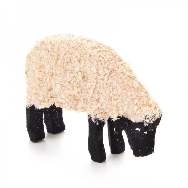 Dregeno Erzgebirge - Miniatur-Schaf fressend, schwarz