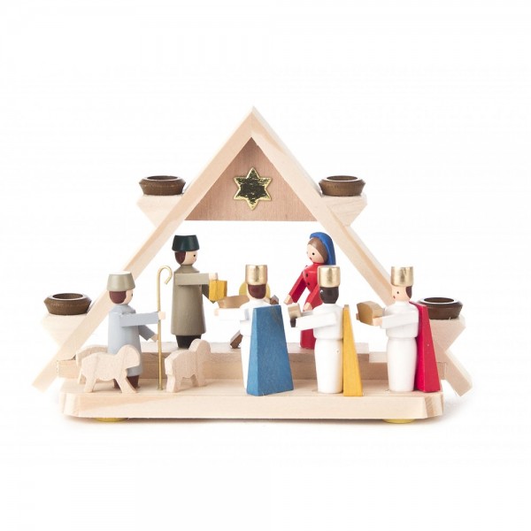 Dregeno Erzgebirge - Miniatur-Lichtergiebel mit Christi Geburt