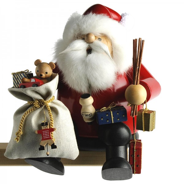 KWO Räuchermann - Kantenhocker Weihnachtsmann groß