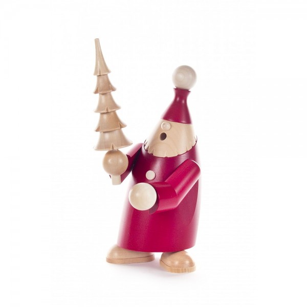 Dregeno Erzgebirge - Räucher-Wichtel Andy mit Baum, 18,5 cm
