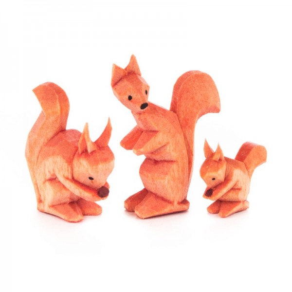 Dregeno Erzgebirge - Miniatur-Geschnitzte Eichhörnchen