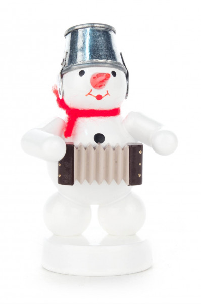 Dregeno Erzgebirge - Schneemann mit Akkordeon