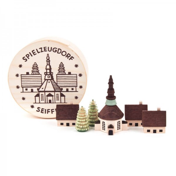 Dregeno Erzgebirge - Miniatur-Seiffener Dorf in Spandose
