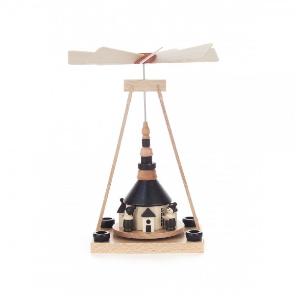 Dregeno Erzgebirge - Wärmespiel Seiffener Kirche und Kurrende - 14cm