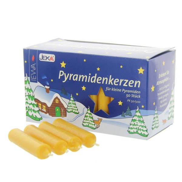 Feine Pyramidenkerzen - Natur, 50 Stück Packung