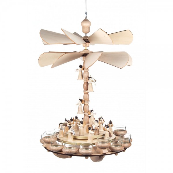Dregeno Erzgebirge - Hängepyramide mit Engelorchester - 54cm