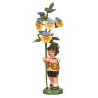 Hubrig Blumenkinder 17cm Junge mit Hornveilchen Hubrig Blumenkinder 17cm Junge mit Hornveilchen