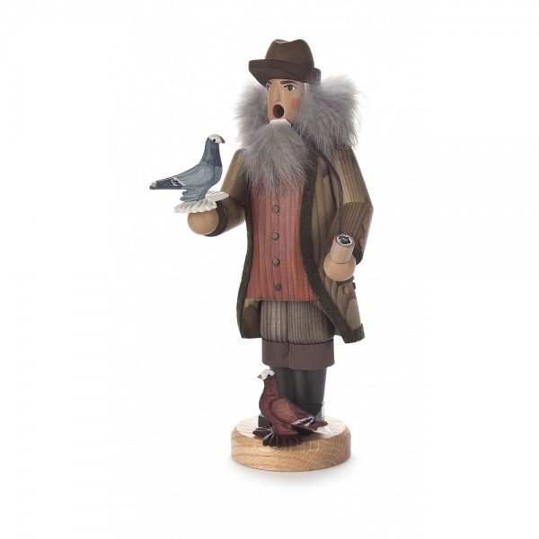 Dregeno Erzgebirge - Räuchermann Bauer mit Tauben - 23cm