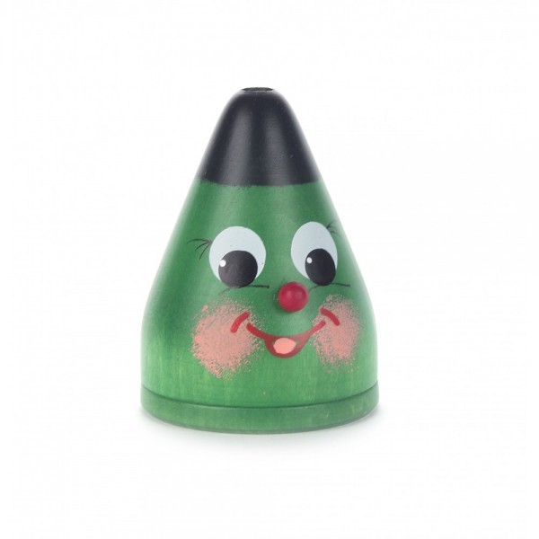 Dregeno Erzgebirge - Räucherfigur Räucherkerze, grün - 8cm