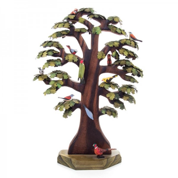 Dregeno Erzgebirge - Miniatur-Eiche mit Vögeln