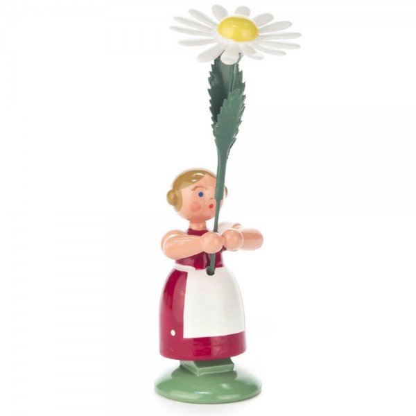 Dregeno Erzgebirge - Feld- und Wiesenblumenmädchen mit weißer Margerite
