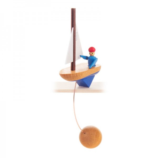 Dregeno Erzgebirge - Miniatur-Schaukelfigur Segelschiff