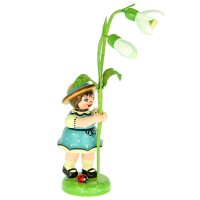 Hubrig Blumenmädchen 11cm Blumenkind mit Schneeglöckchen Hubrig Blumenmädchen 11cm Blumenkind mit Schneeglöckchen
