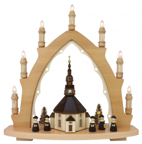 Lenk & Sohn - Leuchterbogen 7 flammig Seiff. Kirche, Kurrende schwarz