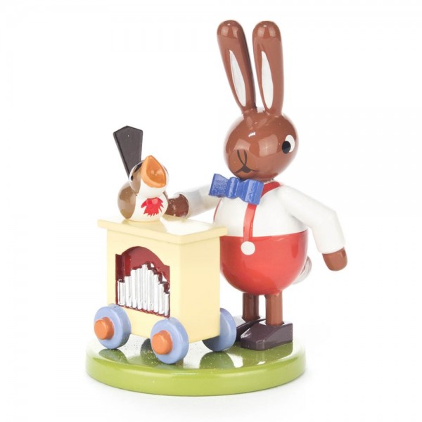 Dregeno Erzgebirge - Hase mit Leierkasten, klein