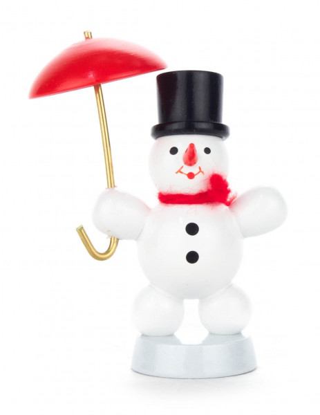 Dregeno Erzgebirge - Schneemann mit Schirm