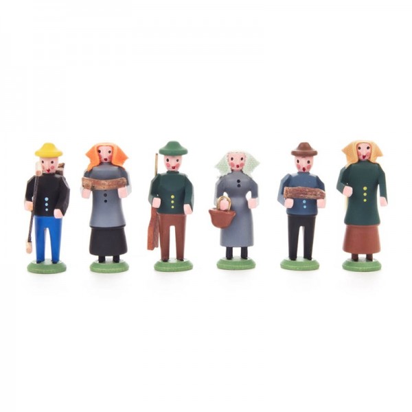 Dregeno Erzgebirge - Miniatur-Waldleute, 6 Figuren