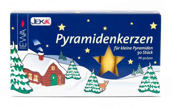 Dregeno Erzgebirge - Pyramidenkerzen 14 mm, honig (50)