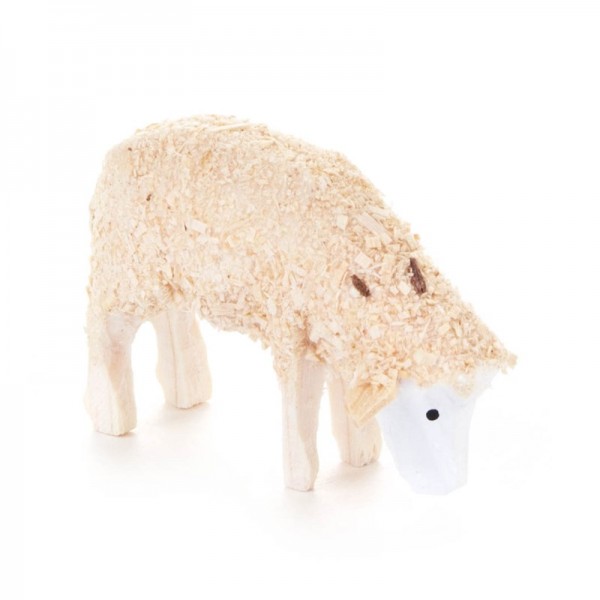 Dregeno Erzgebirge - Miniatur-Schaf fressend, weiß