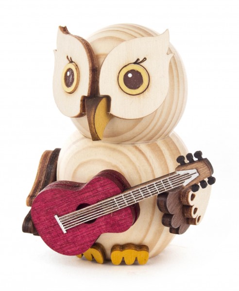 Dregeno Erzgebirge - Mini-Eule mit Gitarre