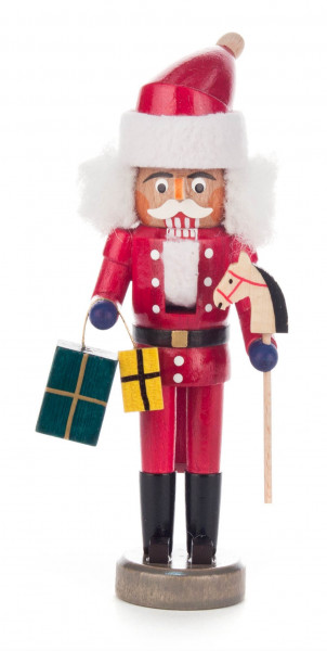 Dregeno Erzgebirge - Nussknacker Weihnachtsmann rot, 15 cm