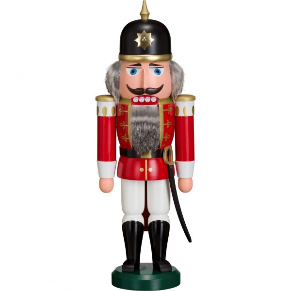 Seiffener Volkskunst Nussknacker Gross - Soldat Rot 38cm