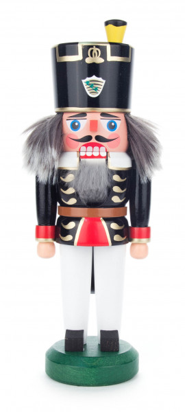 Dregeno Erzgebirge - Nussknacker Bergmann schwarz-weiß, 24 cm