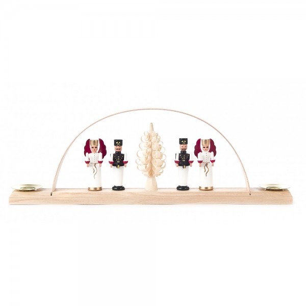 Dregeno Erzgebirge - Miniatur-Schwibbogen Engel und Bergmann