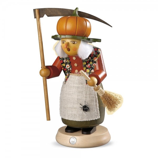 Müller Räuchermann groß Halloween Hexe mit Kürbis 25cm