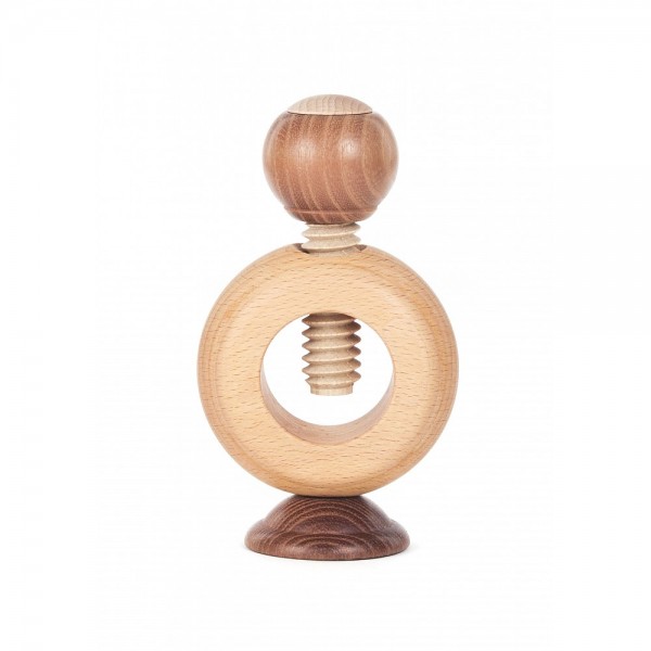 Dregeno Erzgebirge - Nussknacker Ring mit Gewinde natur - 14cm