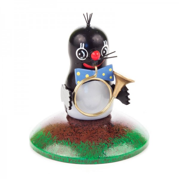 Dregeno Erzgebirge - Miniatur-Maulwurf, Musikant, Horn
