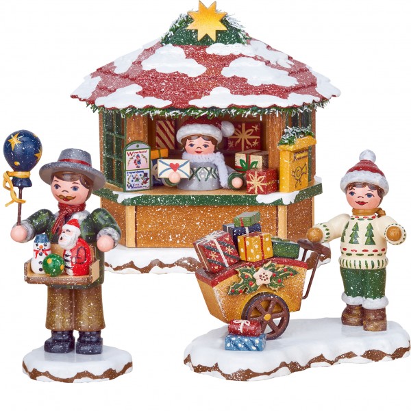 Hubrig Neuheit 2018 - Set 2 - Winterkinder - Spielzeughändler, Geschenkekind, Weihnachtspostamt