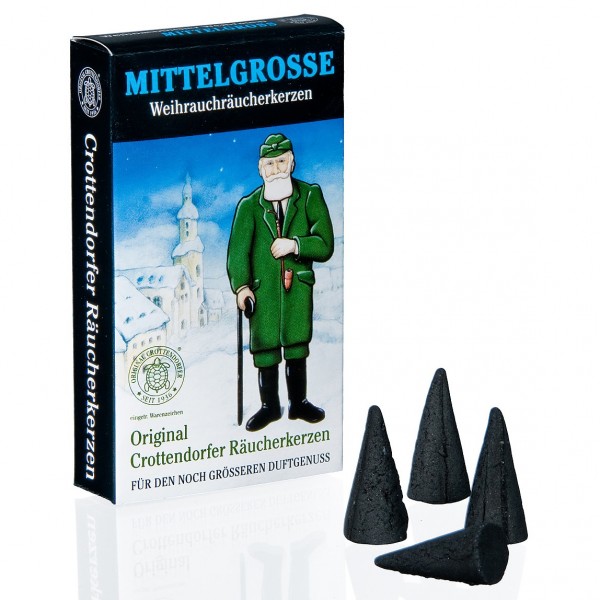 Original Crottendorfer Räucherkerzchen - Weihnachtlicher Weihrauch mittelgroß