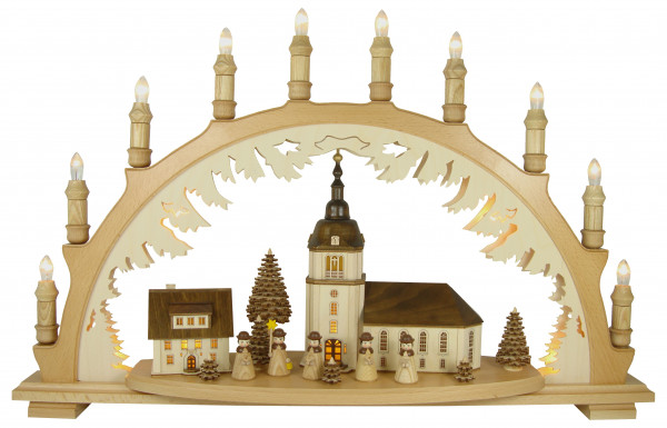 Lenk & Sohn - Schwibbogen Dorfkirche, Kurrende natur