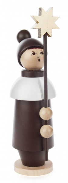 Dregeno Erzgebirge - Kurrendefigur braun mit Stern, groß