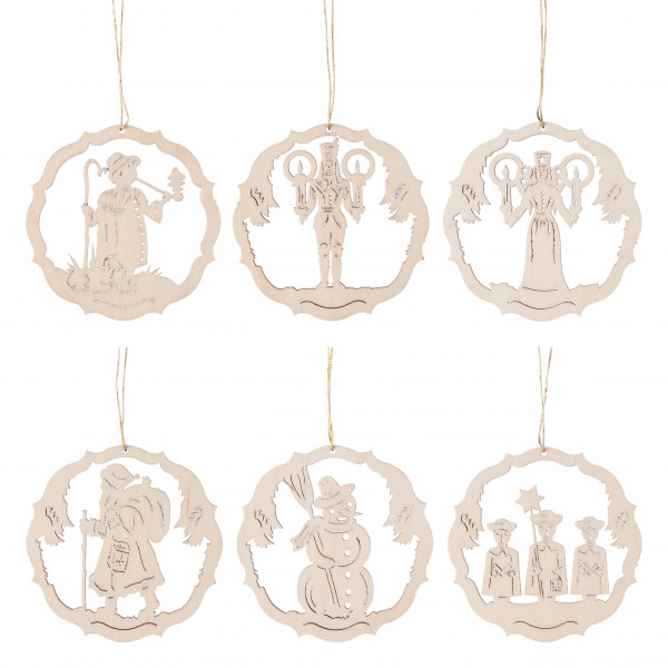 Dregeno Erzgebirge - Behang Weihnachtsfiguren im Ring, Satz 2 (6)