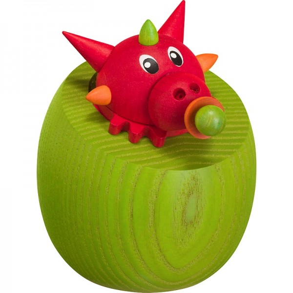 Seiffener Volkskunst Kugelräucherfigur Räucherdrache Mamas Liebling