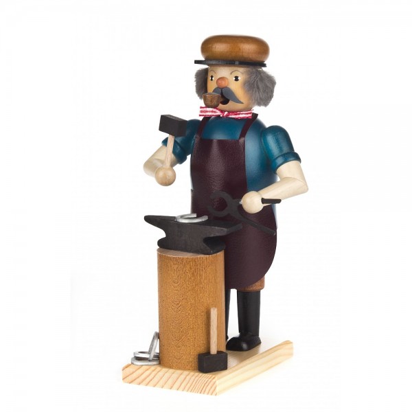 Dregeno Erzgebirge - Räuchermann Schmied mit Amboss - 16cm