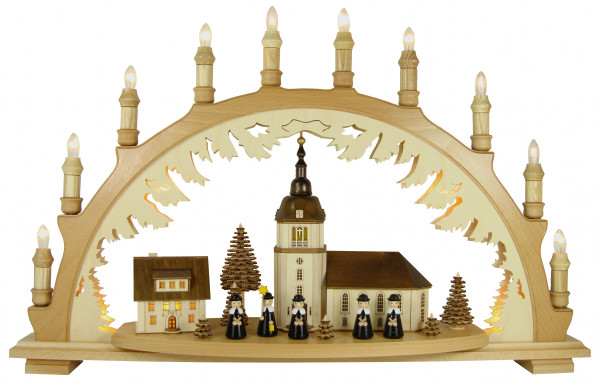 Lenk & Sohn - Schwibbogen Dorfkirche, Kurrende schw.