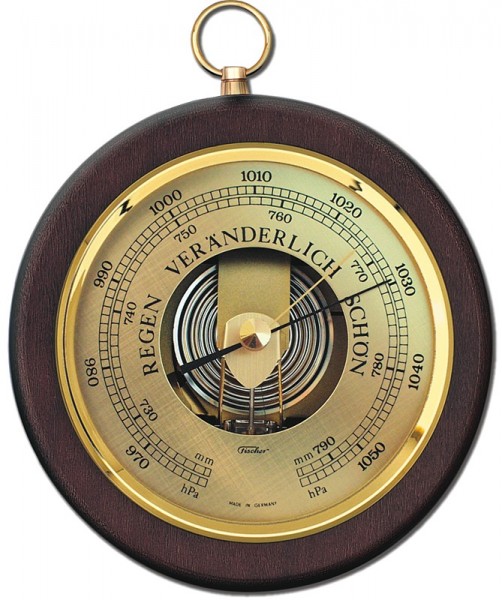 Fischer Barometer Pascal mit Holzgehäuse 170mm