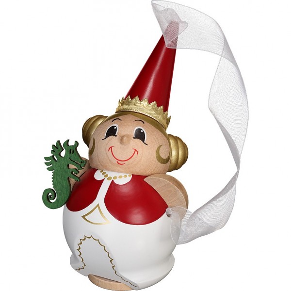 Seiffener Volkskunst - Märchen Kugelräucherfigur Burgfräulein
