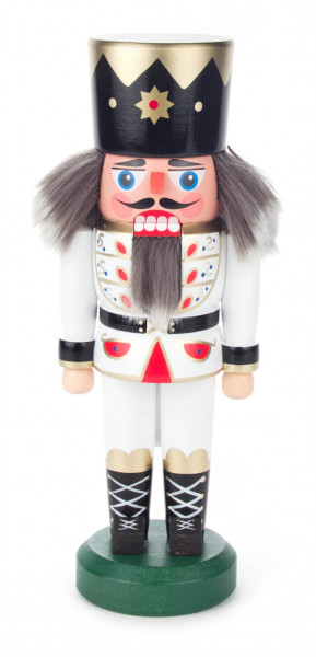 Dregeno Erzgebirge - Nussknacker König weiß, 22 cm