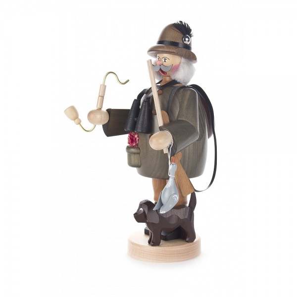 Dregeno Erzgebirge - Räuchermann Förster mit Dackel und Wildgans - 23cm