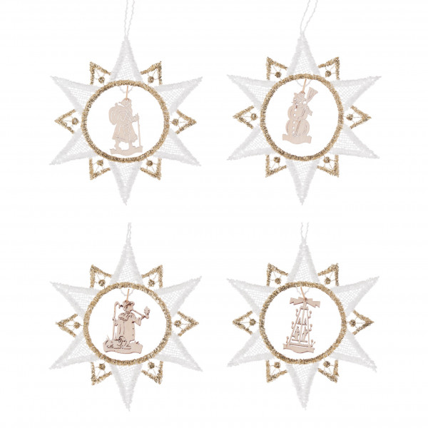 Dregeno Erzgebirge - Behang Weihnachtsmotive in Plauener Spitze, Satz 2 (4)