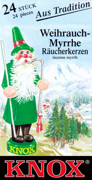 Dregeno Erzgebirge - KNOX Räucherkerzen Weihrauch-Myrrhe (24)