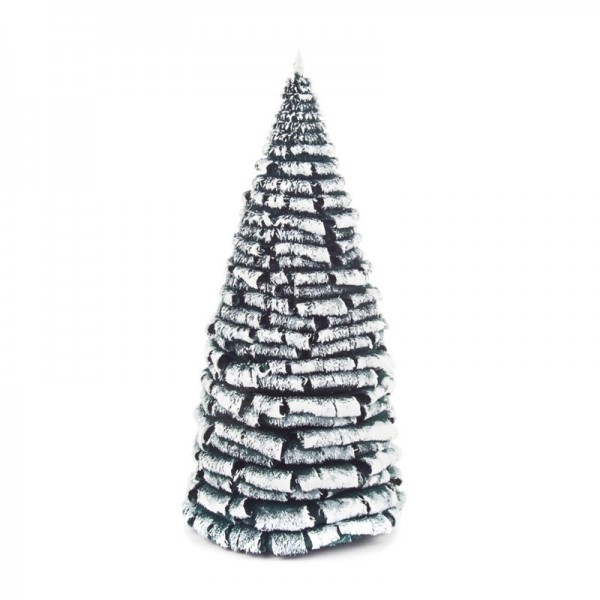 Dregeno Erzgebirge - Miniatur-Rauhreifbaum, grün/weiß, 18 cm
