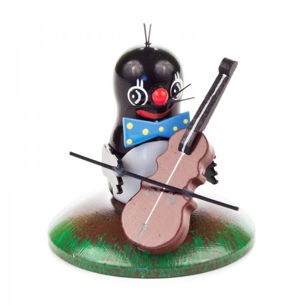 Dregeno Erzgebirge - Miniatur-Maulwurf, Musikant, Kontrabass