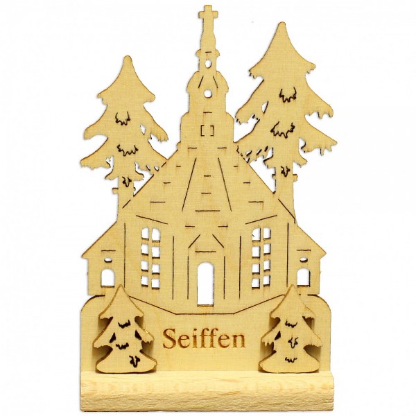 HELA Holzkunst - Miniatur Standbild Seiffner Kirche